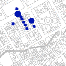 Figure 3.49: Athens. The sites of the Late Geometric cemeteries.
